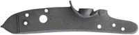 Lock plate, .86 x 4.7", drilled & tapped